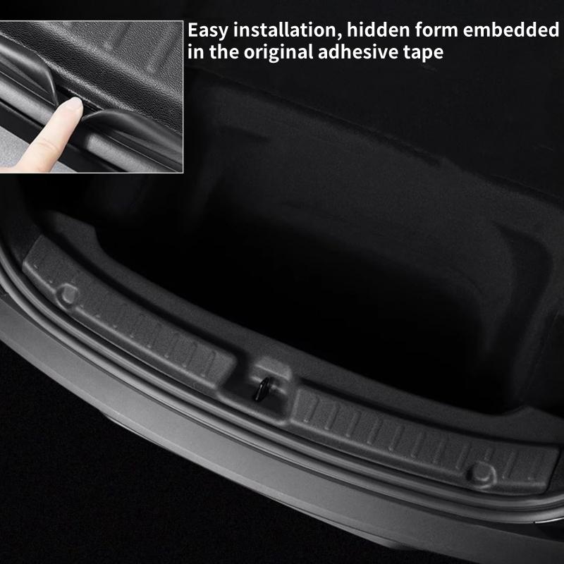 For Tesla Model Y Juniper Launch Trunk Sill Plate Protector TPE Rear Cargo Anti Scratch Protector Cover Car Interior Accessories