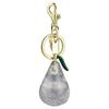 Keychain Pendant Glossy Glitter Resin Pear Shape Enamel Leaves Design Key Chain with Anti-Oxidation Lobster Clasp Lightweight Bag Accessory