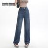 Beautiful Wardrobe Women's High-Waist Straight Wide-Leg Jeans