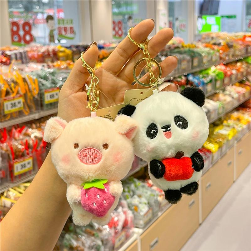 Cartoon 4-inch Pendant Keychain Atmosphere Doll Cute Rabbit Backpack Accessories Grab Machine Doll Boutique
