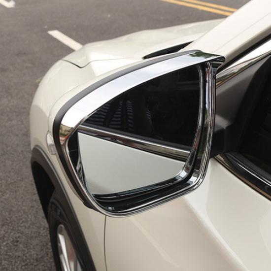 Fit For - Mitsubishi Outlander Chrome Side Mirror Rain Eyebrow Trim