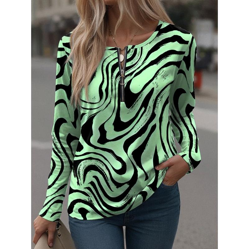

Women s T Shirt Ombre Graphic Abstract Elegant Vintage Stylish Long Sleeve V Neck 5XL