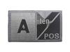 Sea Customer 8X5CM Tactical Helmet Blood Type Morale Patch - Embroidered Fabric Badge for Outdoor Backpacks.