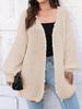 Women's thick coat European, American autumn and winter new coarse needle knitting sweater cardigan loose lazy style casual sweater