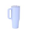 Custom Logo 40oz Stainless Steel Vacuum Insulated Travel Car Beer Coffee Mug Cup Double Walled Tumbler With Flip Straw Handle