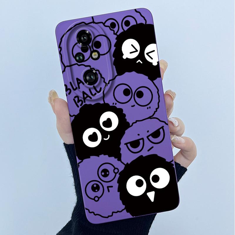 Cartoon Case For Honor 200 100 Honor200 Honor100 Pro Lite 5G Liquid Silicone Camera Lens Protector Phone Case Soft Back Cover