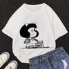 Mafalda Kawaii Graphic Print T-shirt Women Harajuku Aesthetic Pink Tops Y2k Casual Tshirt 2026 Newest Summer Fashion Female T Shirt