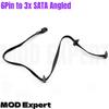 6Pin to 3x SATA Angled HDD SSD Power Cable for Corsair CX430 CX450 CX500 CX550 CX600 CX650 CX750 Type 3 CX Series Modular Powers