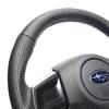 REAL Steering Wheel Levorg WRX STI WRX S4 with Center Mark with Black Euro (Real) All-Leather [for (VM4/VMG) / (VAB) / (VAG)] (Blue Stitching)