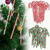 Christmas Hanging Ornament Glossy Xmas Tree Ornament Acrylic Candy Cane Ornament Lightweight Christmas Tree Hanging Decoration