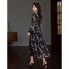 Demana Romantic Chapter V-Neck Printed Puff Sleeve A-Line Dress