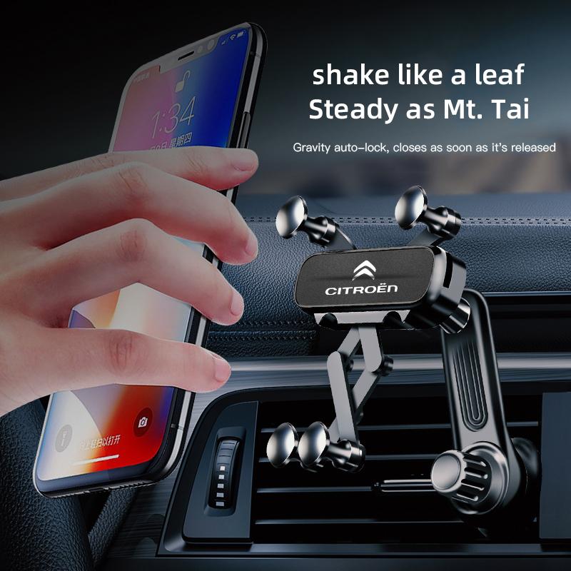 Gravitační držák telefonu do auta s klipem na větrací otvor Podpora pro handset GPS pro Citroen C1 DS3 C2 C3 Vts C4 Saxo C4L C5 C6 C8 Xsara C3-XR