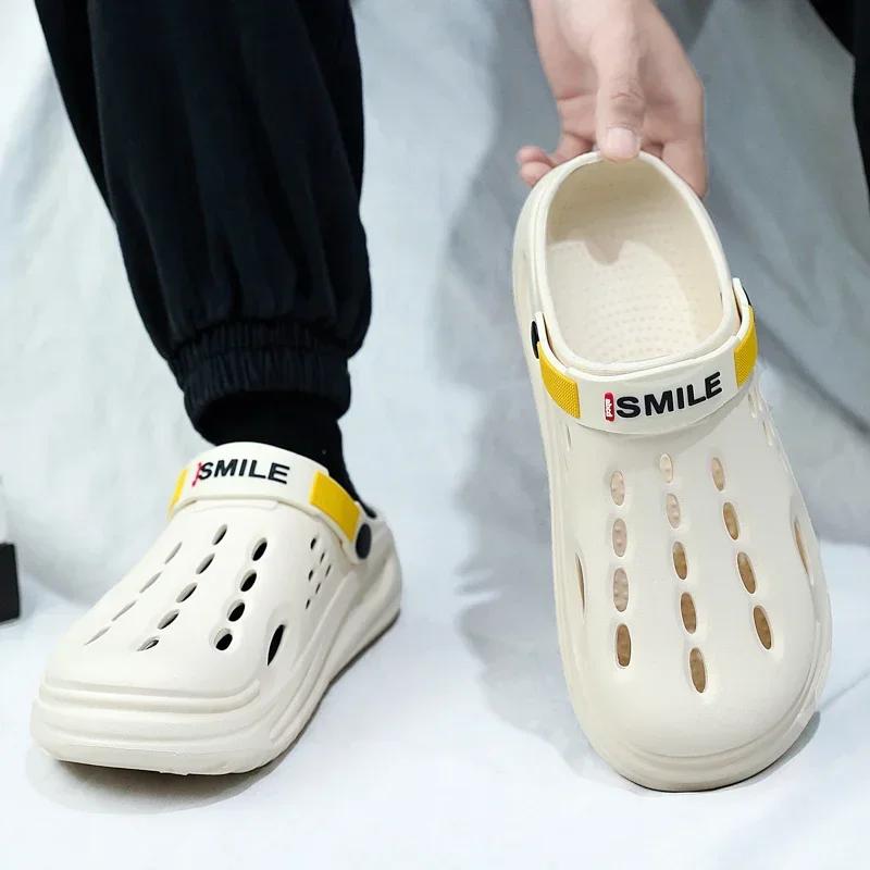 Men's Summer Sandals Men's Slide Slipper Man Luxury 2024 Original Brands Shoes Living Room Slippers Walk Around Home Flip Flop