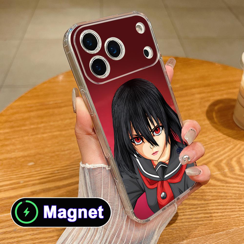 

Akame Kurome Clear TPU Magsafe Mobile Phone Case for iPhone 17 16 15 14 13 12 11 Air Pro Max Plus Mini Colorful Cover iPhone 11 Pro Max