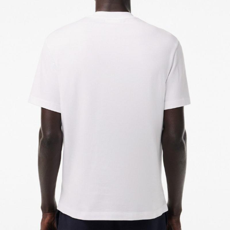 Lacoste Men S Heavy jerSey LeTTering Ball Graphic T ShirT Th7370 54g 001