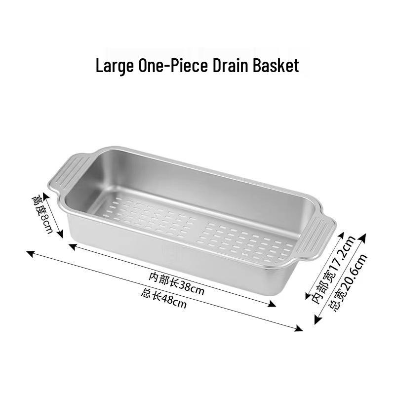 304 Stainless Steel Telescopic Draining Basket for Kitchen Sink - Dish, Bowl, and Plate Organizer.