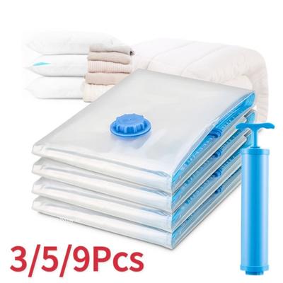 Vacuum Bag for Clothes, Air Vacuum Bag with Pump, Travel Essentials, Space Saver Bags for Comforters Blankets Storage Organizer