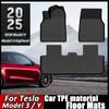 TPE Car Floor Mats For Tesla Model 3 Highland New Model Y -2025 Luggage Mat Set Four Seasons Waterproof Anti-slip Trunk Mat