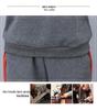 Spring 2024 Women's Casual Sports Suit: Korean Contrast Color, Lapel, Letter Detail, Long-Sleeve Top & Pants Set.