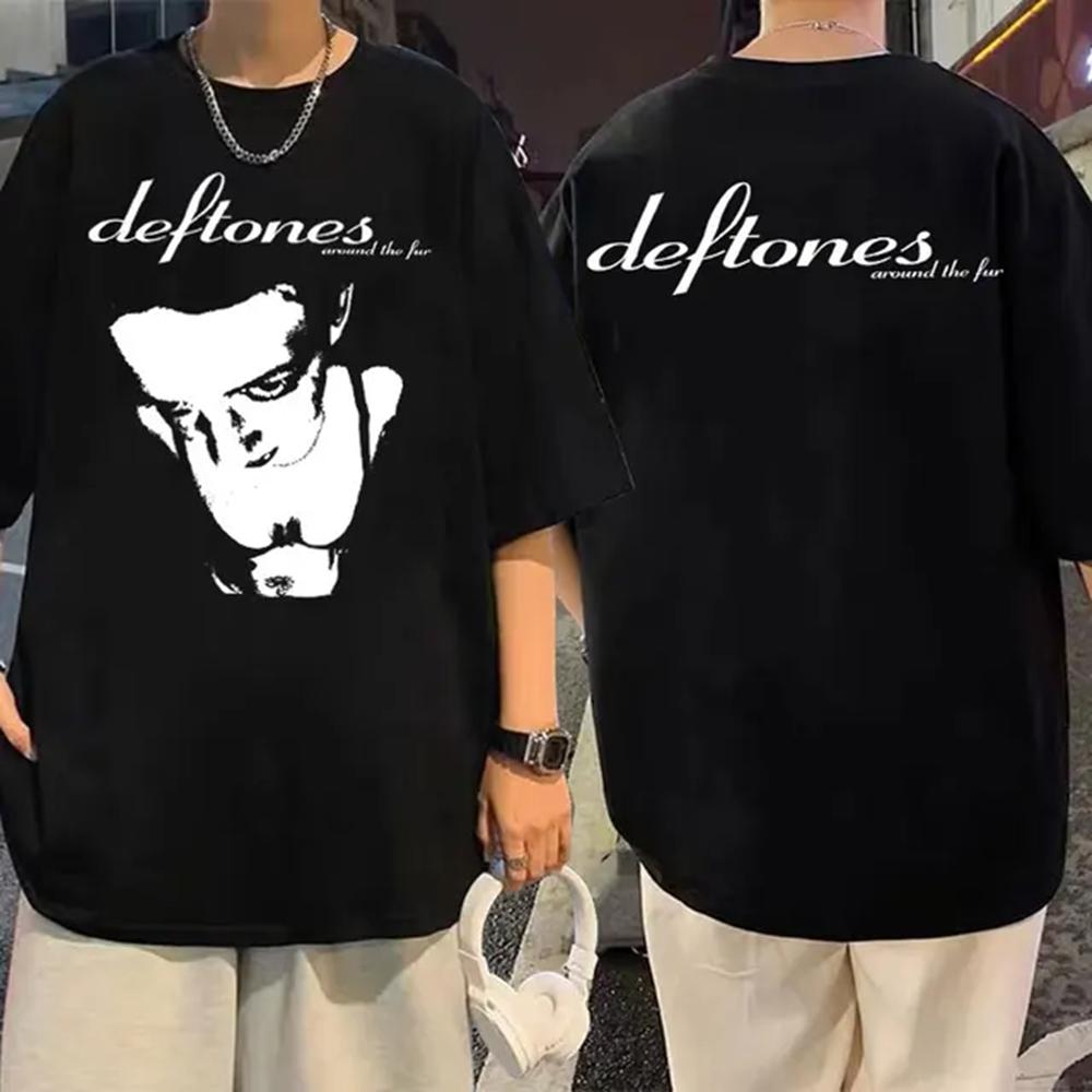 Deftones Girl Eyes Cartoon T Shirts 90s Vintage Fashion Short Sleeve Black Tops Summer Japanese Styles O-neck T-shirts 72515