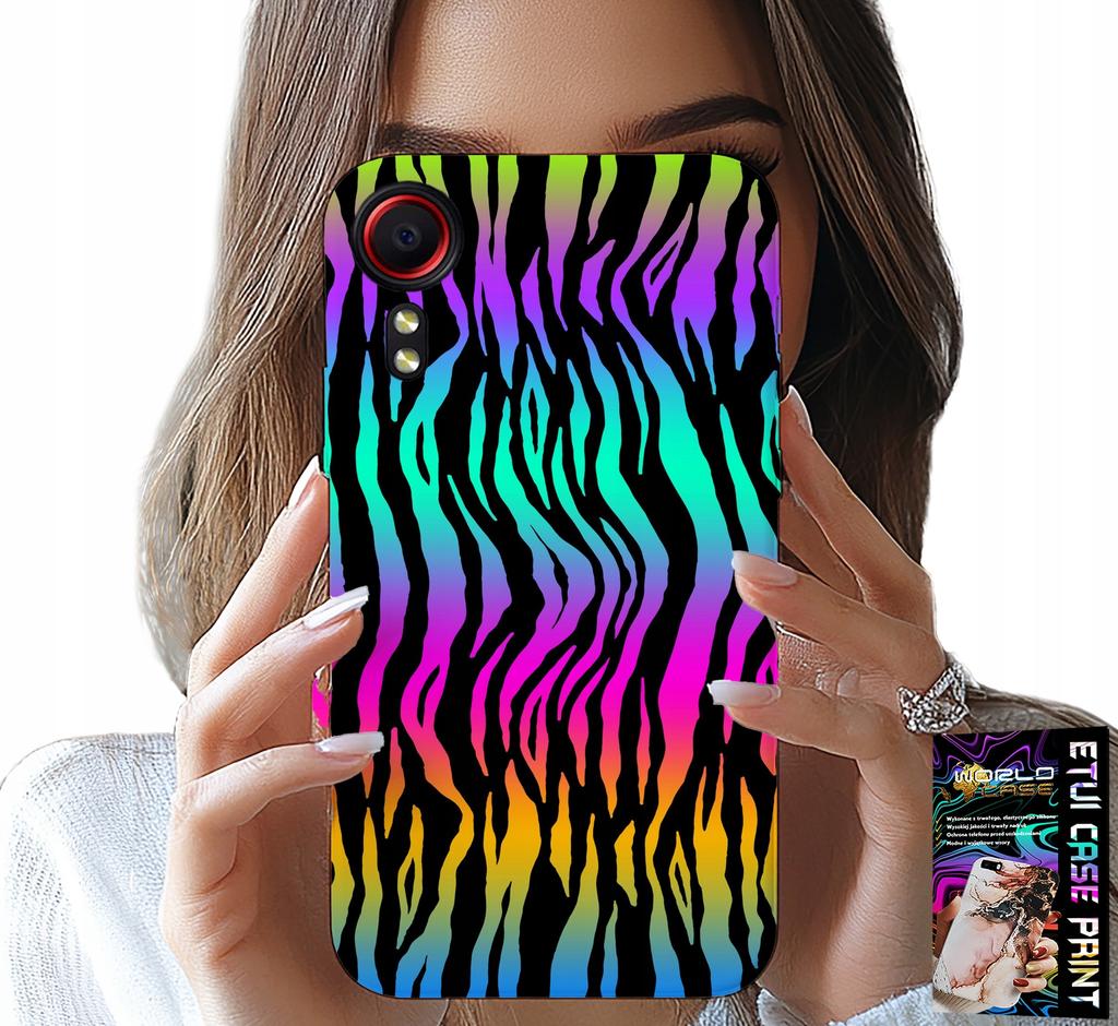 Etui Do Samsung Galaxy Xcover 7 - Abstrakcyjne Kolorowe Wzory Case + Folia