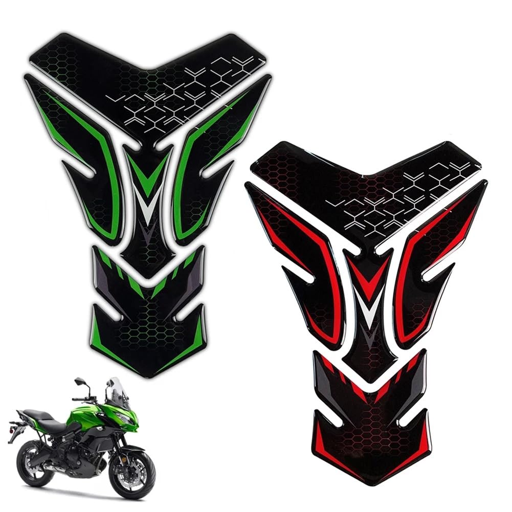 Motorsykkel Tankpad for Kawasaki Ninja 250/400/650, ZX-6R/10R/25R, Z400/900/1000 (rød)