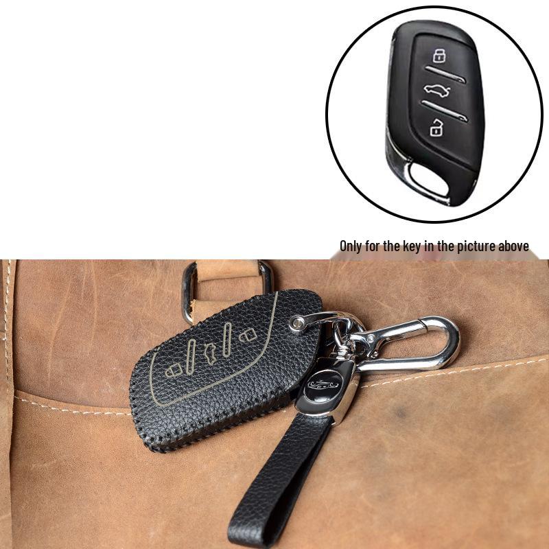 Roewe RX5/i5/i6max/350/360/RX3 Cowhide Key Case with Snap Button