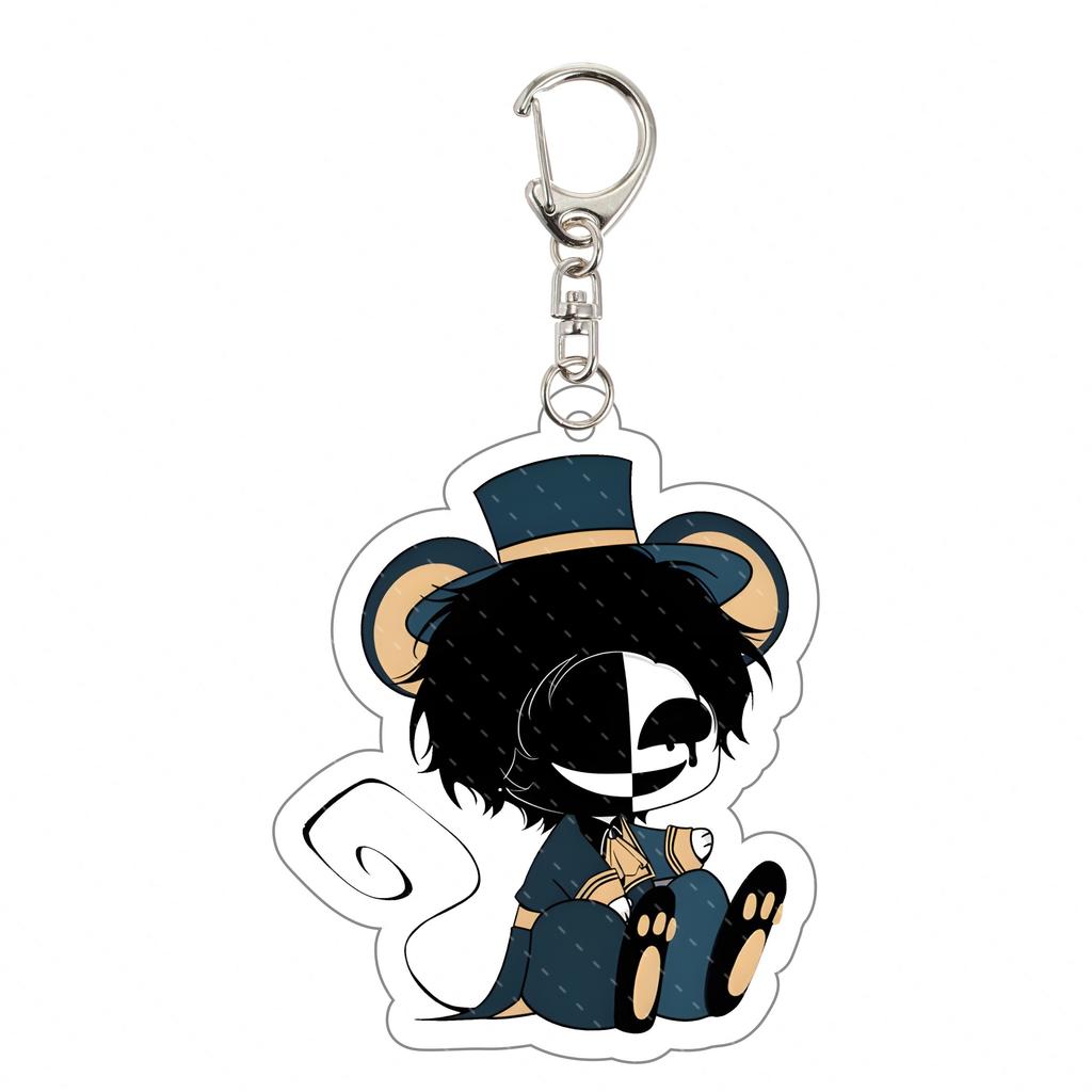 The Freak Circus Otome Game Acrylic Keychain 5.5cm Pierrot Harlequin Double-sided HD Print Collectible Desk Decor Fan Gift