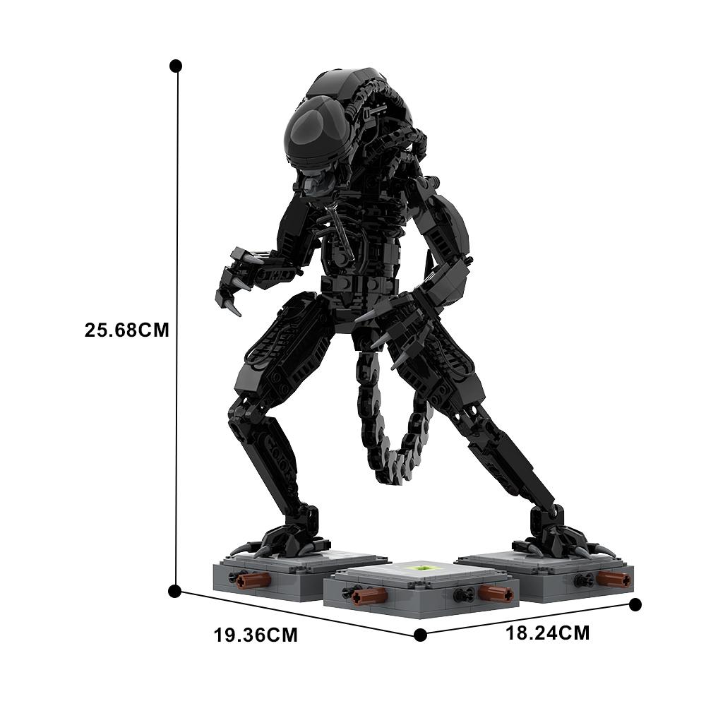 MOC Alien Xenomorph Monster Movie Bricks DO-IT-YOURSELF Robot Assemble