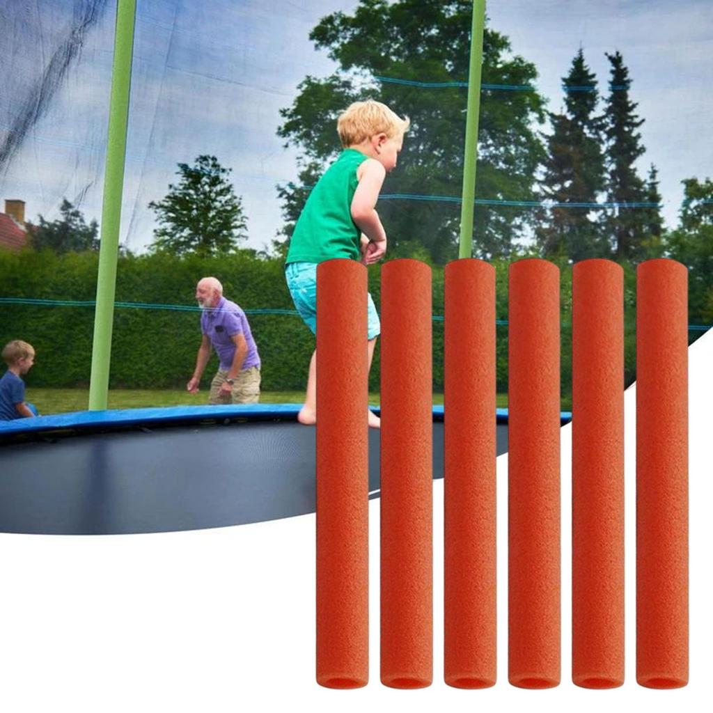 6Pcs Trampoline Pole Foam Sleeves Lightweight 40cm 25mm Protector for Tubing Kids Trampoline Accessories Tube Pipe