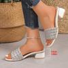 Women's Wide Width Stiletto Heels, Sexy Open-Toe Mule Sandals, Fashion Wholesale High Heels for Women