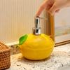 1 Lemon-Shaped Resin Lotion Bottle - Reusable Pump Dispenser, Suitable for Soap, and Detergent, Paraben-Free, Ideal for Bathroom and Kitchen Use