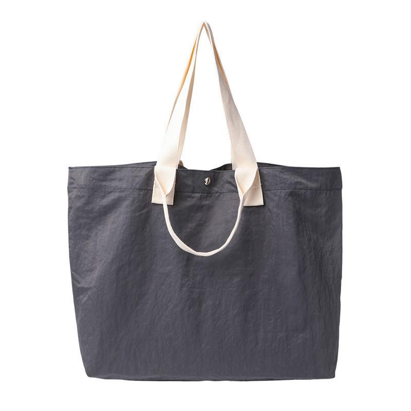 IELGY Korean version of casual large-capacity nylon handbag, simple literary Mori canvas bag