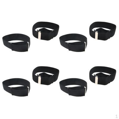 8Pieces Elastic Adjustable Armband Sleeve Garter Armbands Band Stretch Garters Shirts