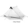 2 Person 3 Season 15D Silnylon Rodless Oudoor Ultralight Camping Tent Version Professional Tent