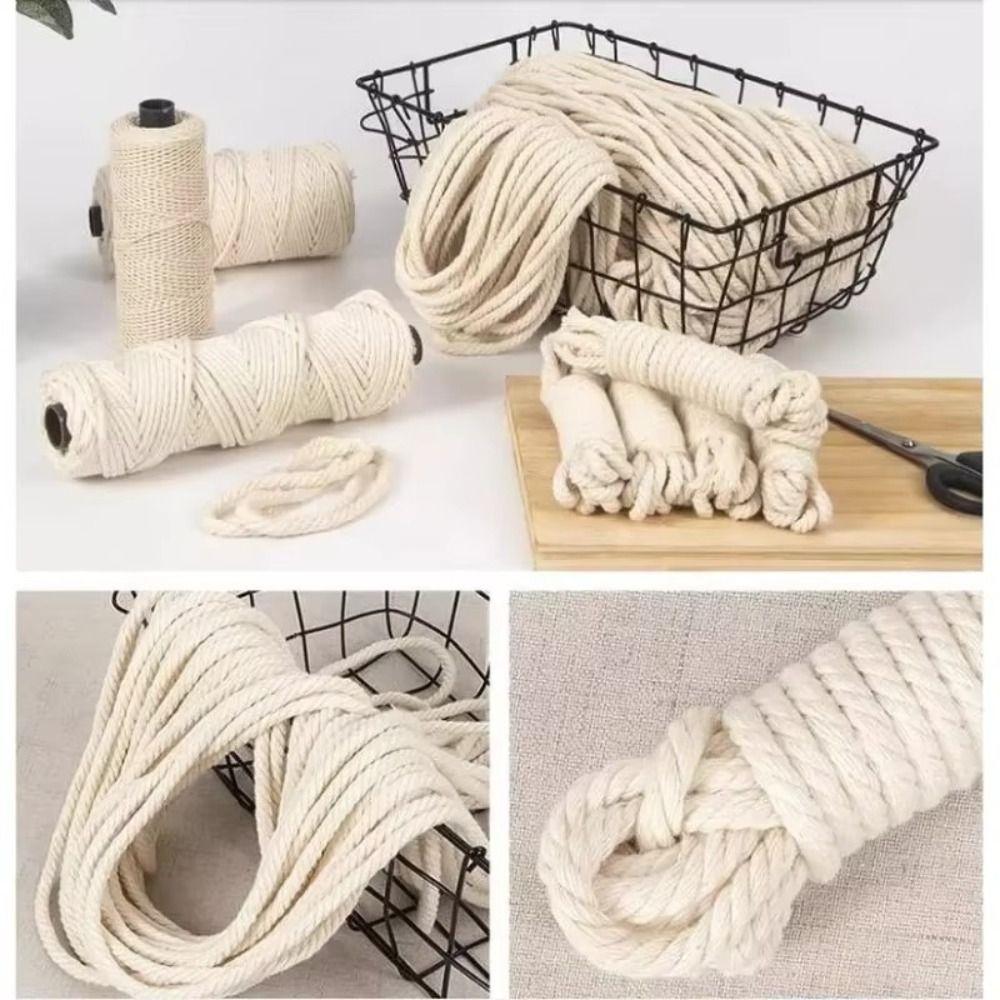 50/100M Macrame Cord Thread Beige Craft Cord New Macrame Rope  Home Decor