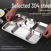 Jingzhou 304 Stainless Steel Kids Multi-Compartment Meal Plate