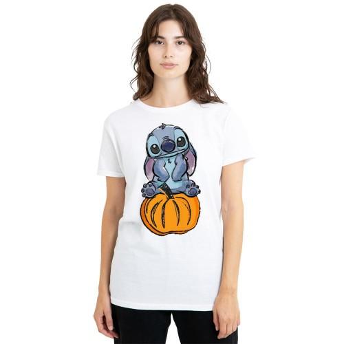 Lilo & Stitch Womens/Ladies Pumpkin Sketch T-Shirt