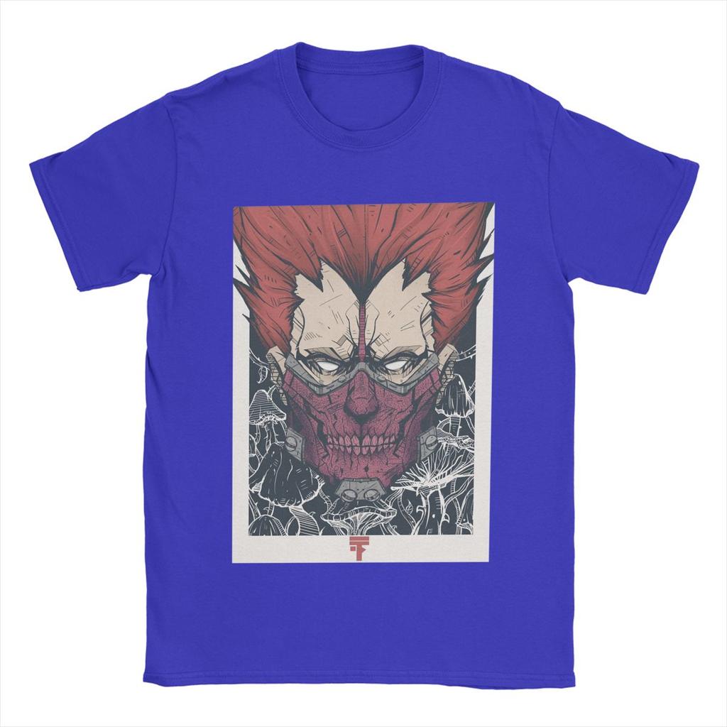 Men's T Shirts Anime Vintage Tees Short Sleeve Round Collar T-Shirts Pure Cotton Printed Tops