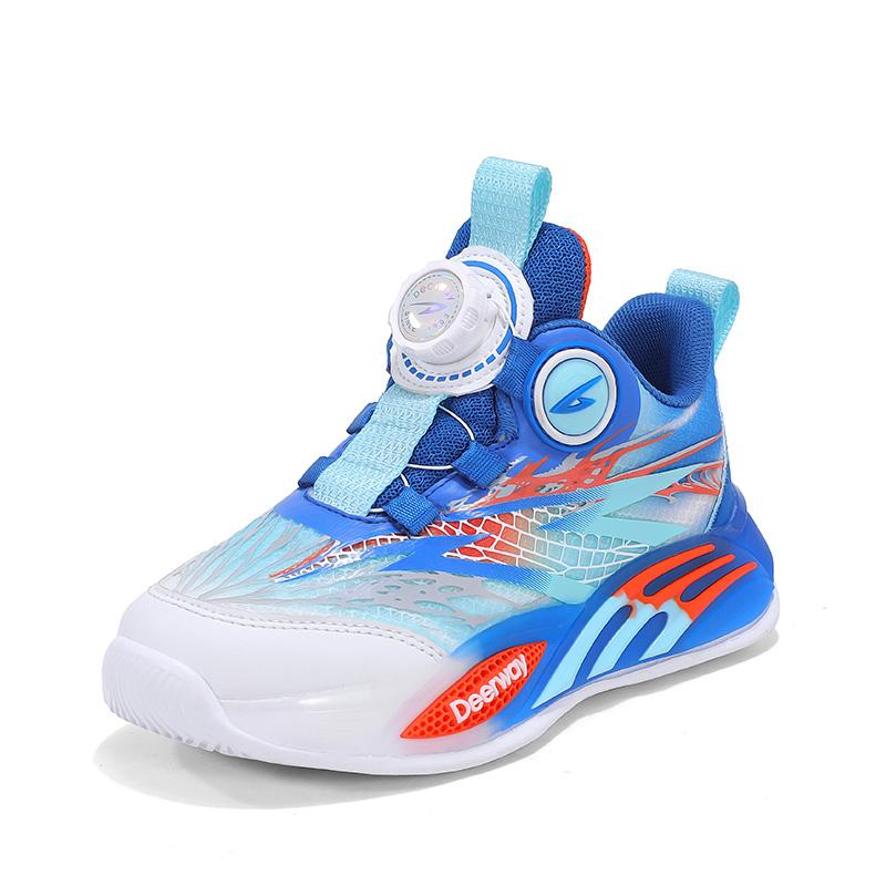 Childrens Sports Shoes New Comfortable Breathable Mesh Fashion Versatile Training Shoes Boys Non Slip Fitness Basketball Shoes