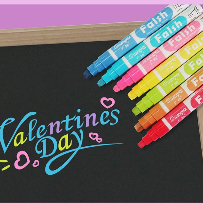 12-color Liquid Chalk Set Erasable Electronic Screen LED Fluorescent Light Board Painting Graffiti Marker Pen