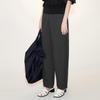 LESS Women's Summer High-Waist Loose Straight-Leg Cotton Blend Pants