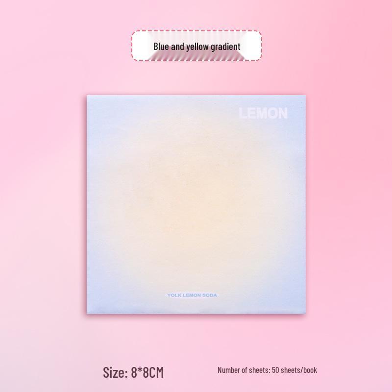 

Custom Gradient Sticky Notes: Reusable, Personalized Creative Message Notes with Image 50 sheets/book