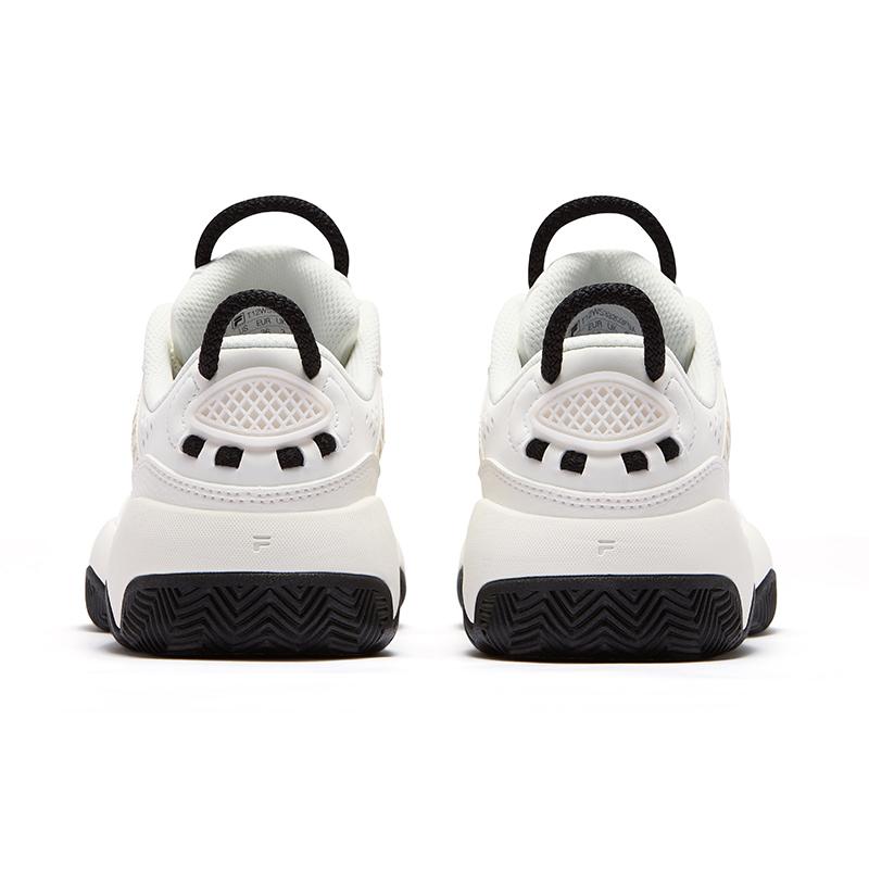 Fila Fusion Fire Flame Shoes Fashion Wrap Low Top Retro Basketball Shoes Women sneaker White Black T12W533203FSA