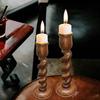 20.32 Cm Wooden Candle Holder Stand for Home Décor Decorative Tealight Gifts Item, Set of 1