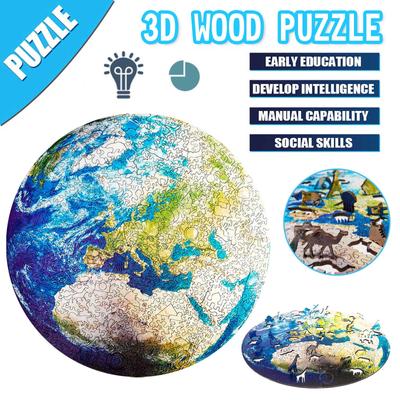 1000PCS Round Moon Surface Jigsaw Puzzle Earth Challenge Level Earth Jigsaw Puzzle for Adults or Teenagers Great for Development of Patience and Fine Motor Skill as A Birthday