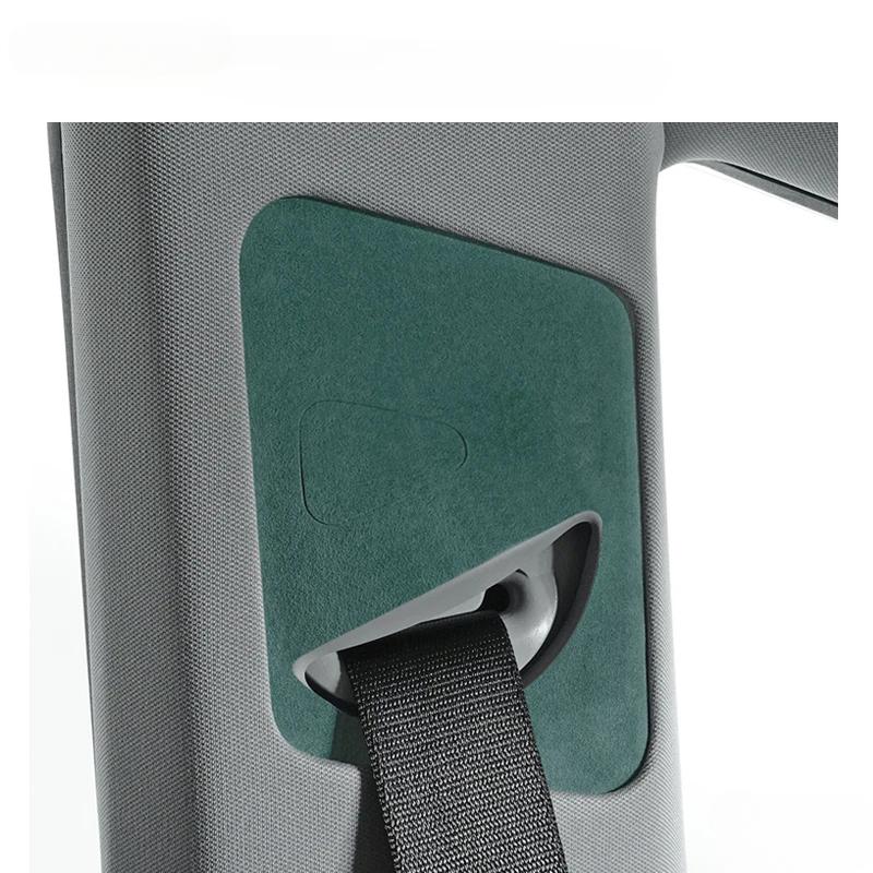 Alcantara Suede For Tesla Model 3 Highland 2024 Model Y Seat Belt Shrink Panel Trim Stickers Car Interior Moulding Accessories