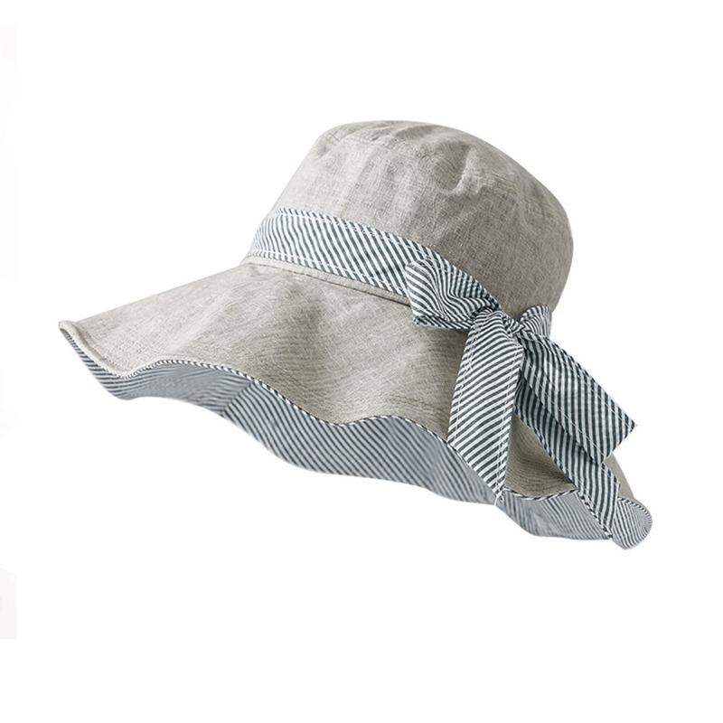 New Striped Bow Hat, Sunshade and Sunscreen Hat, Outdoor Sports Cycling Hat, Summer Adjustable Student Hat, Breathable