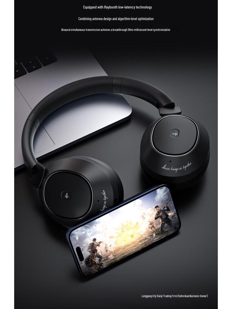 2025 Wireless Bluetooth Over-Ear Gaming Headset with Active Noise Cancelling