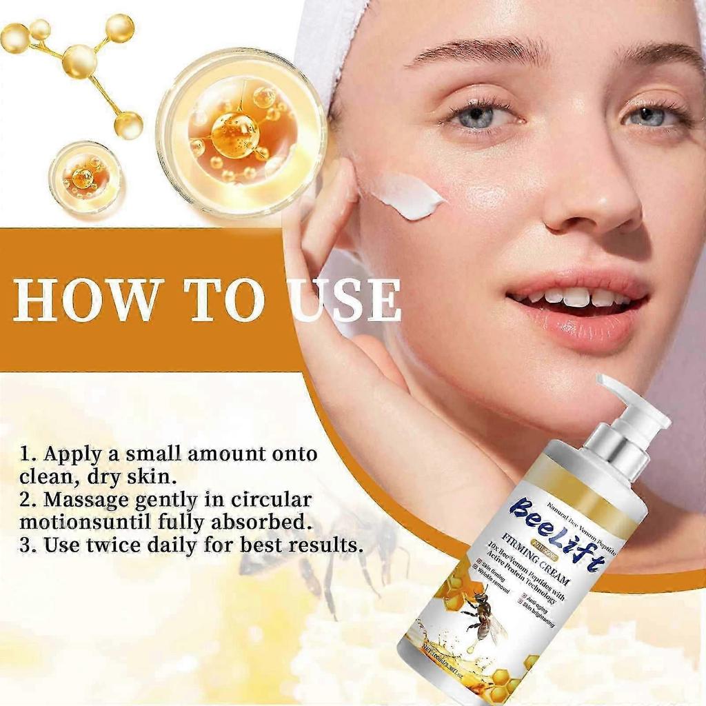 1-3x Crema Rassodante Anti-Età BeeLift, Crema Rassodante Riducente Rughe, Crema Rassodante Rivitalizzante, Ripristina l'Elasticità della Pelle